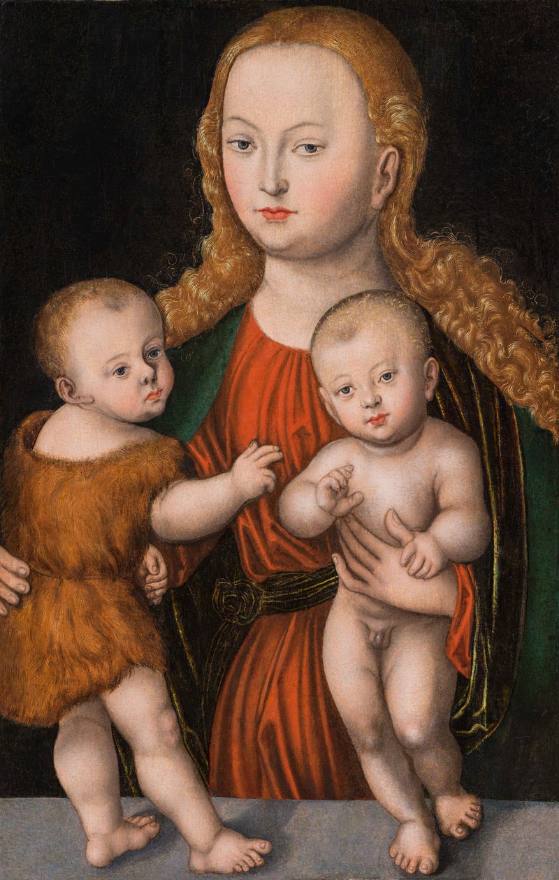 Madonna mit Kind und Johannesknaben von workshop of Lucas Cranach the Elder