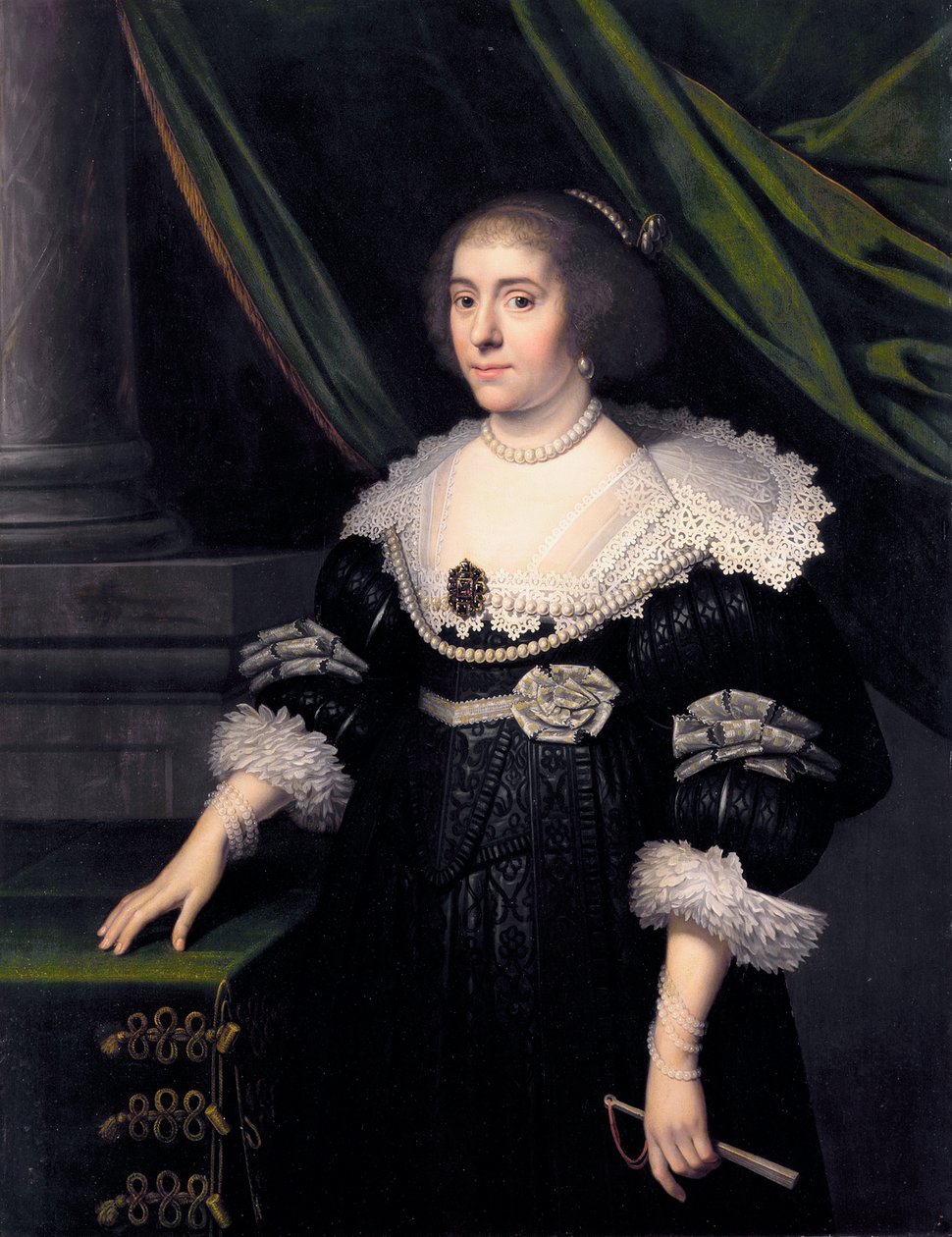 Prinzessin Amalia von Solms, Frau von Friedrich Heinrich von Oranien von Workshop of Michiel van Mierevelt