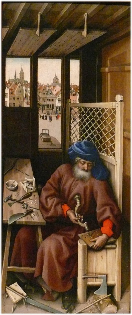 Verkündigung (Mérode-Triptychon) von Workshop of Robert Campin