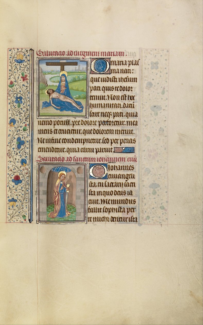 Die Pietà; Heiliger Johannes der Evangelist von Workshop of Willem Vrelant
