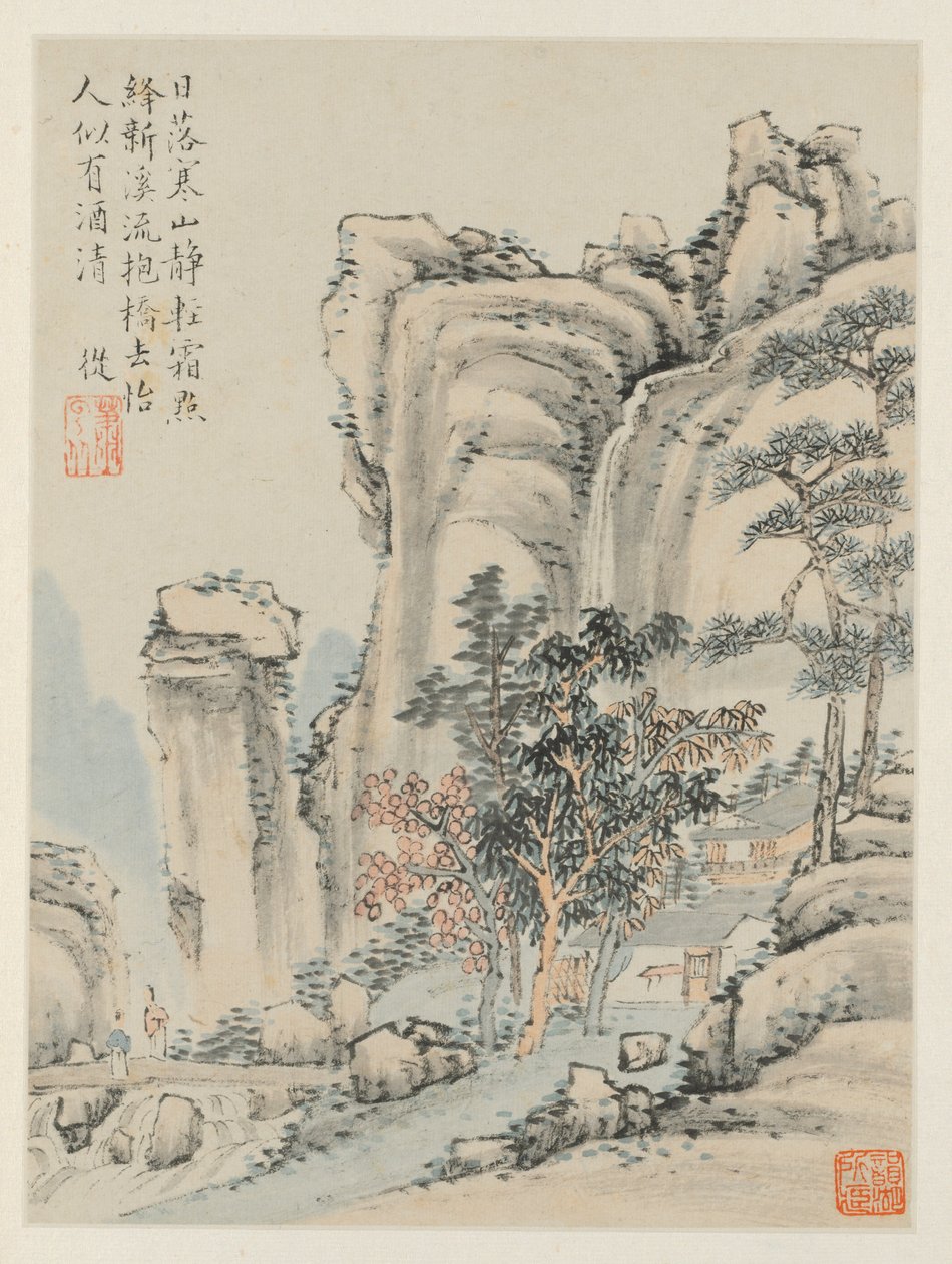 Album mit saisonalen Landschaften, Blatt E (vorheriges Blatt 3) von Xiao Yuncong