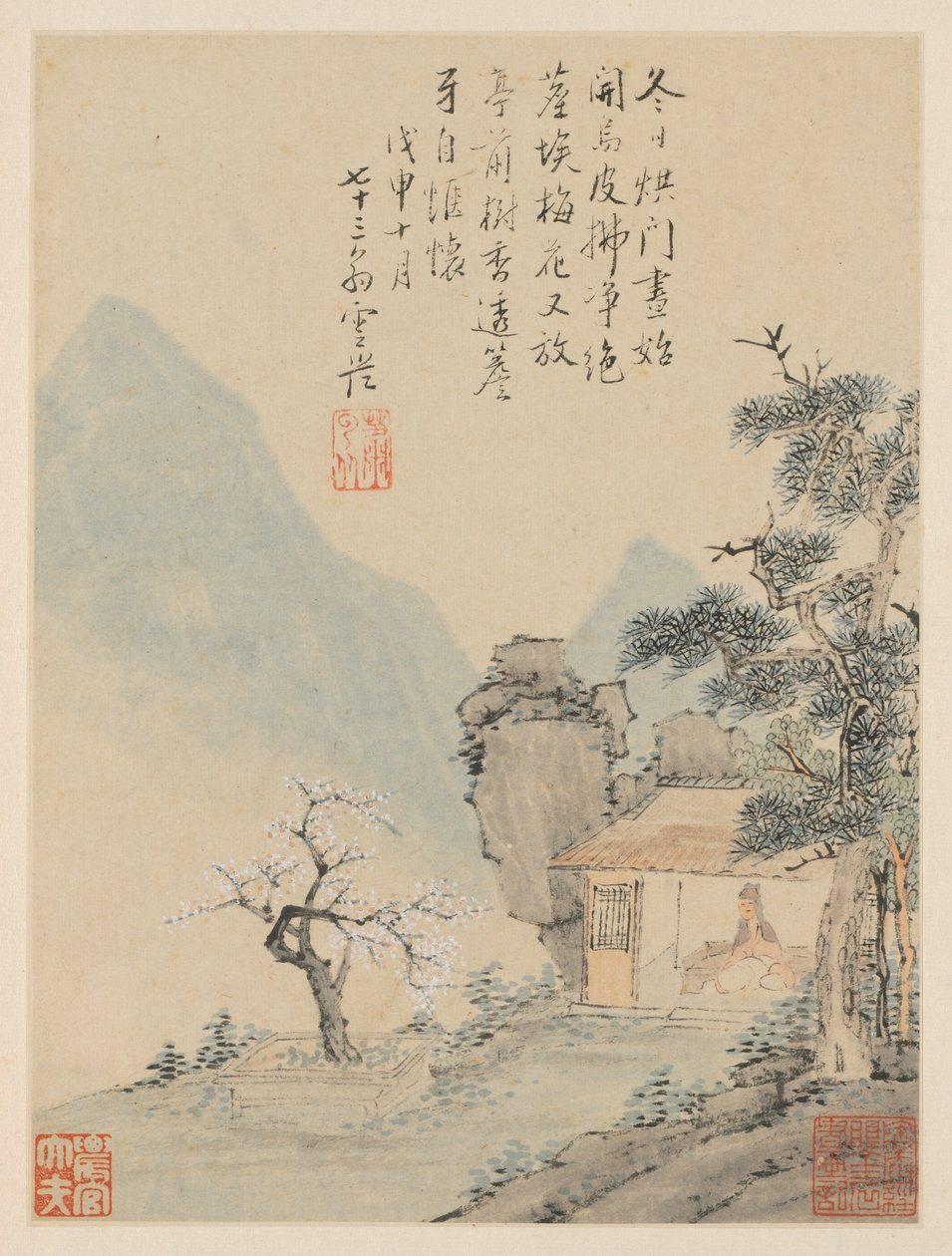 Album der saisonalen Landschaften, Blatt H von Xiao Yuncong
