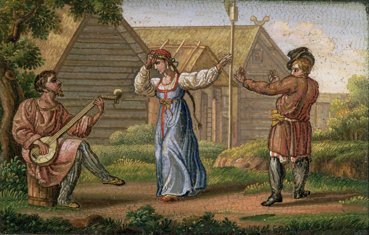 Russischer Tanz, von Yegor Yakovlevich Vekler, ca. 1830 von Yegor Yakovlevich Vekler
