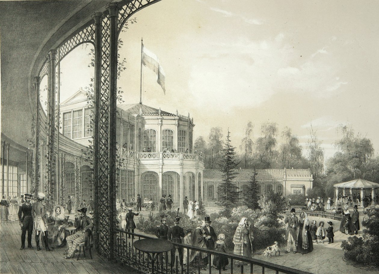 Der Bahnhof in Pawlowsk, 1840-1850 von Yegor Yegorovich Meier