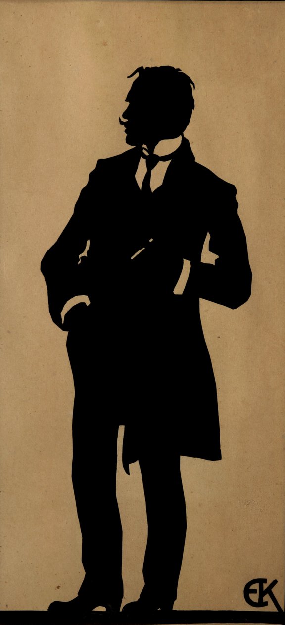 Porträt des Dichters Jurgis Baltrusaitis 1873-1944, 1910er Jahre von Yelisaveta Sergeyevna Kruglikova