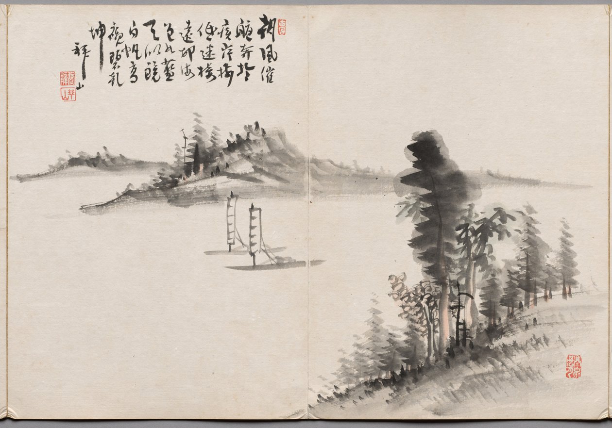 Gemälde Fünf aus dem Album der Gemälde von Haizan von Yoshitsugu Haizan