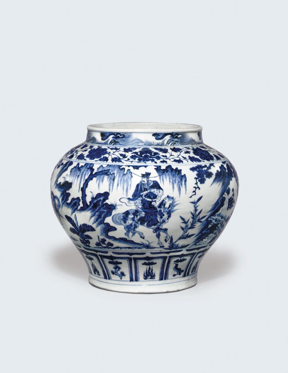Weißer und blauer Guan, Mitte des 14. Jahrhunderts von Yuan Dynasty Chinese School