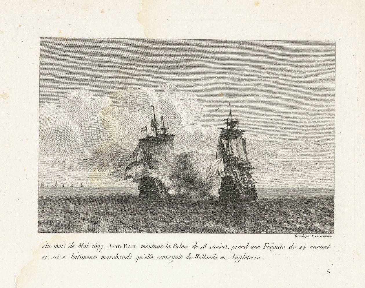 Jan Bart erobert eine holländische Fregatte, 1677 von Yves Marie Le Gouaz
