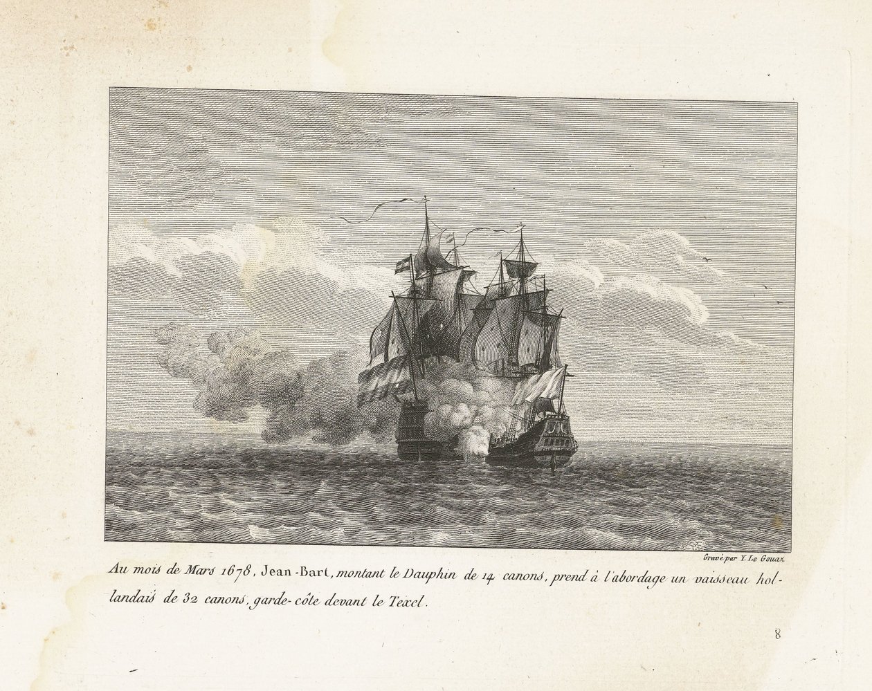 Jan Bart erobert eine holländische Fregatte, 1678 von Yves Marie Le Gouaz
