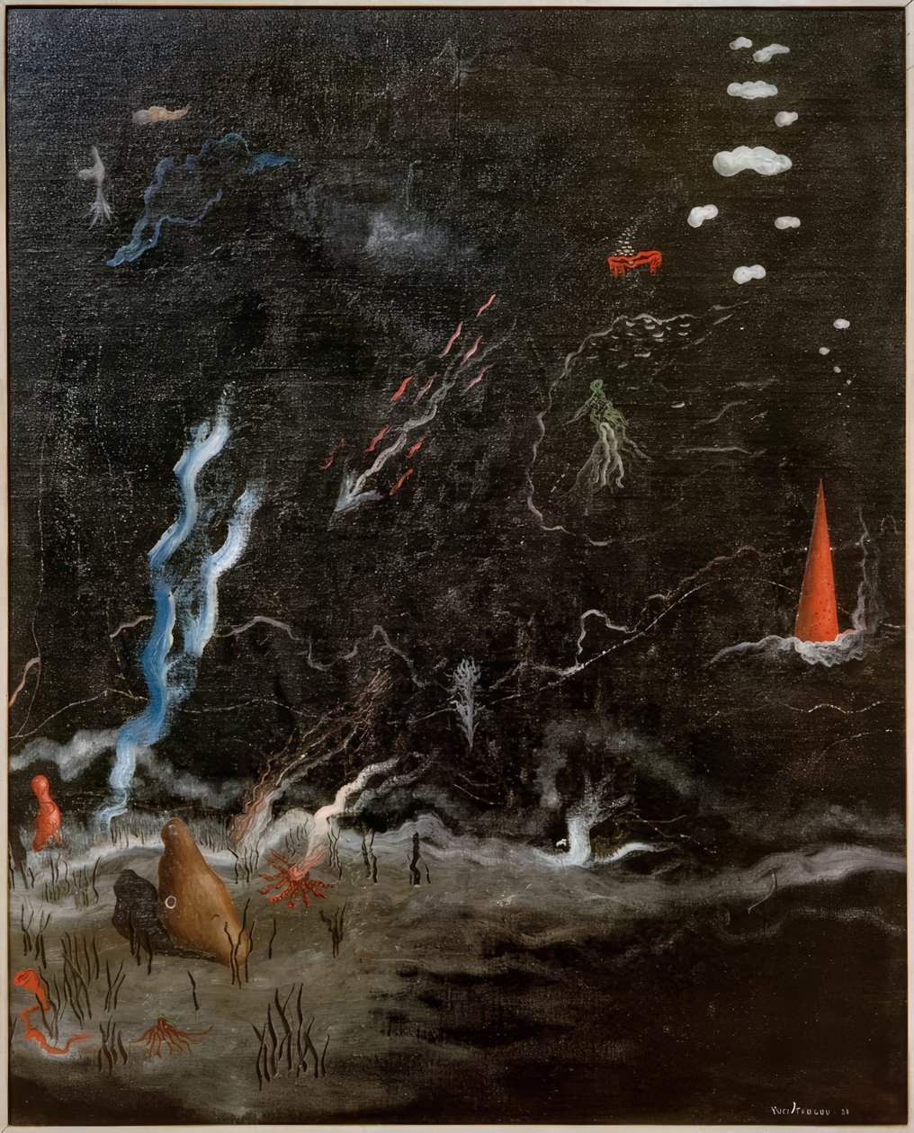 Das Gewitter (Schwarze Landschaft) von Yves Tanguy