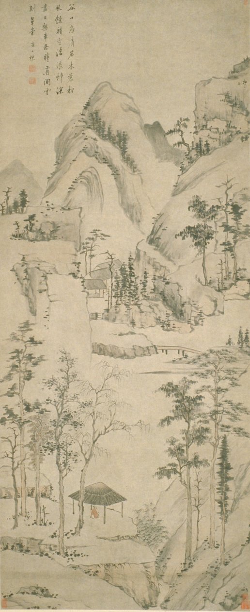 Landschaft mit Figur von Zha Shibiao