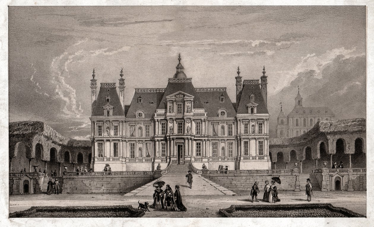 Schloss von Maison Lafitte, um 1850 (Gravur) von . .