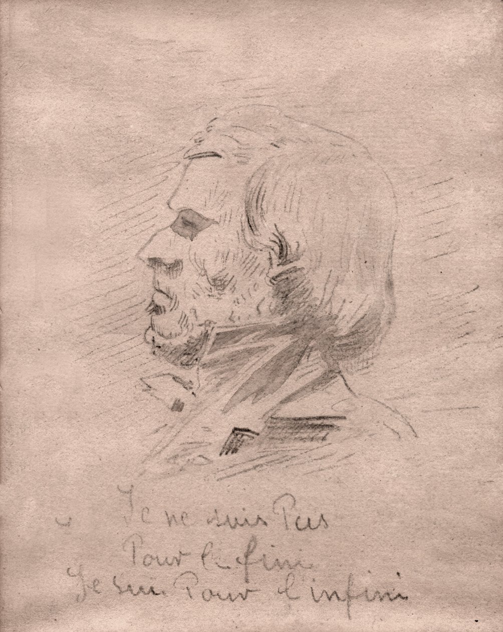Eugène Delacroix „Ich bin nicht für das Ende, ich bin für die Unendlichkeit.“ ca. 1850 von . .