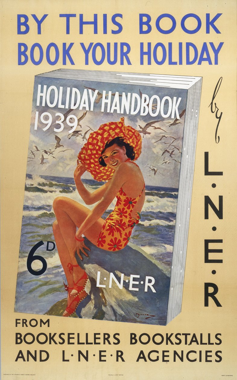 Ferienhandbuch 1939, LNER-Plakat von Ferdinand Georg Waldmuller
