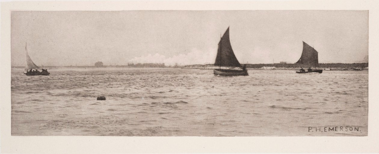 Auf Breydon Water, Seefog zieht auf von Frederick (attr. to) Barnard