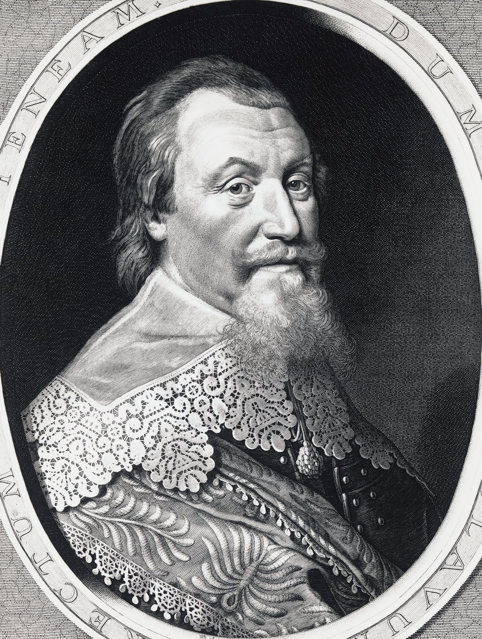 Porträt von Axel Gustafsson Oxenstierna (1583-1654), Reichskanzler von Schweden, Gravur von William Walcutt