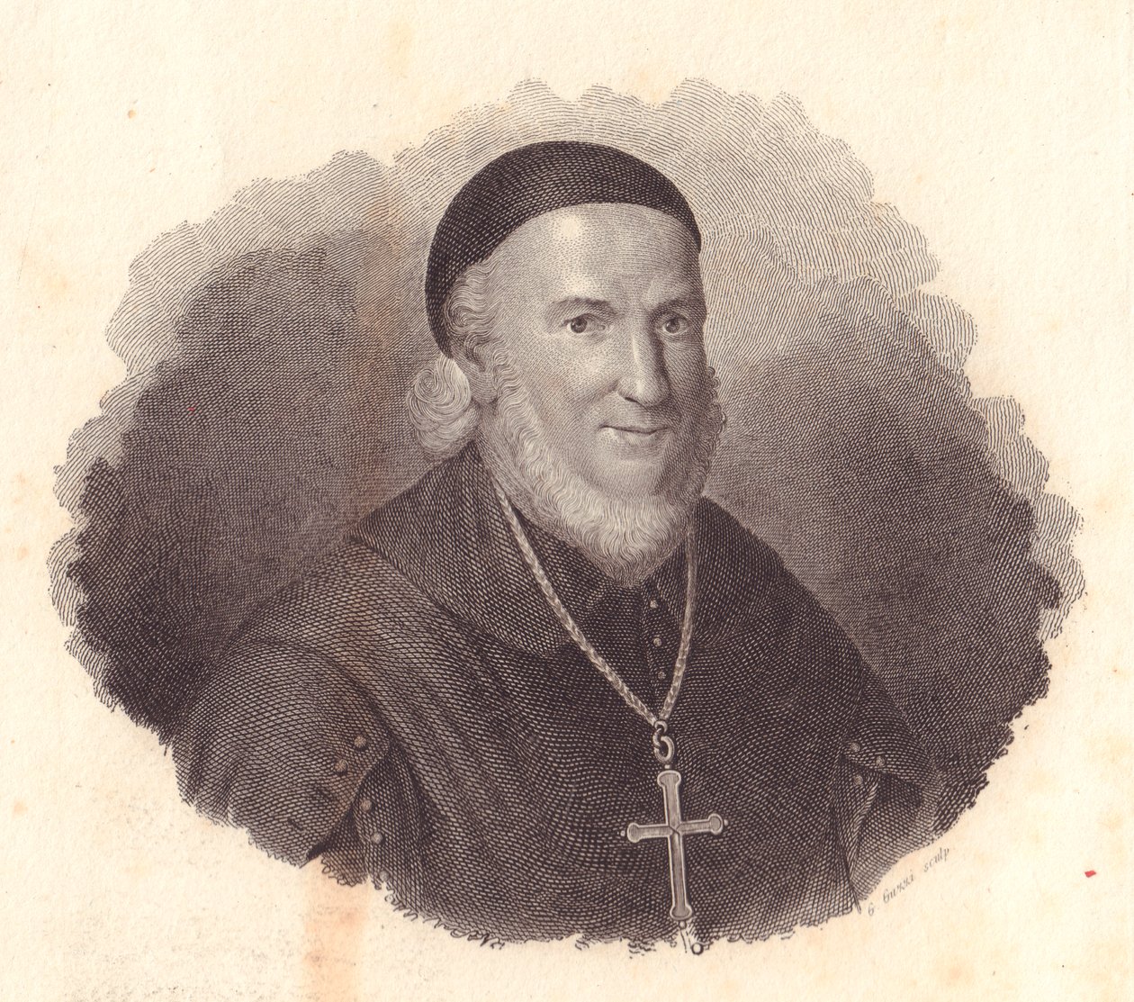 Porträt des italienischen Bischofs Adeodato Turchi (1724-1803), Kupferstich von G. Guzzi nach einem Gemälde von Francesco Vicira von William Walcutt
