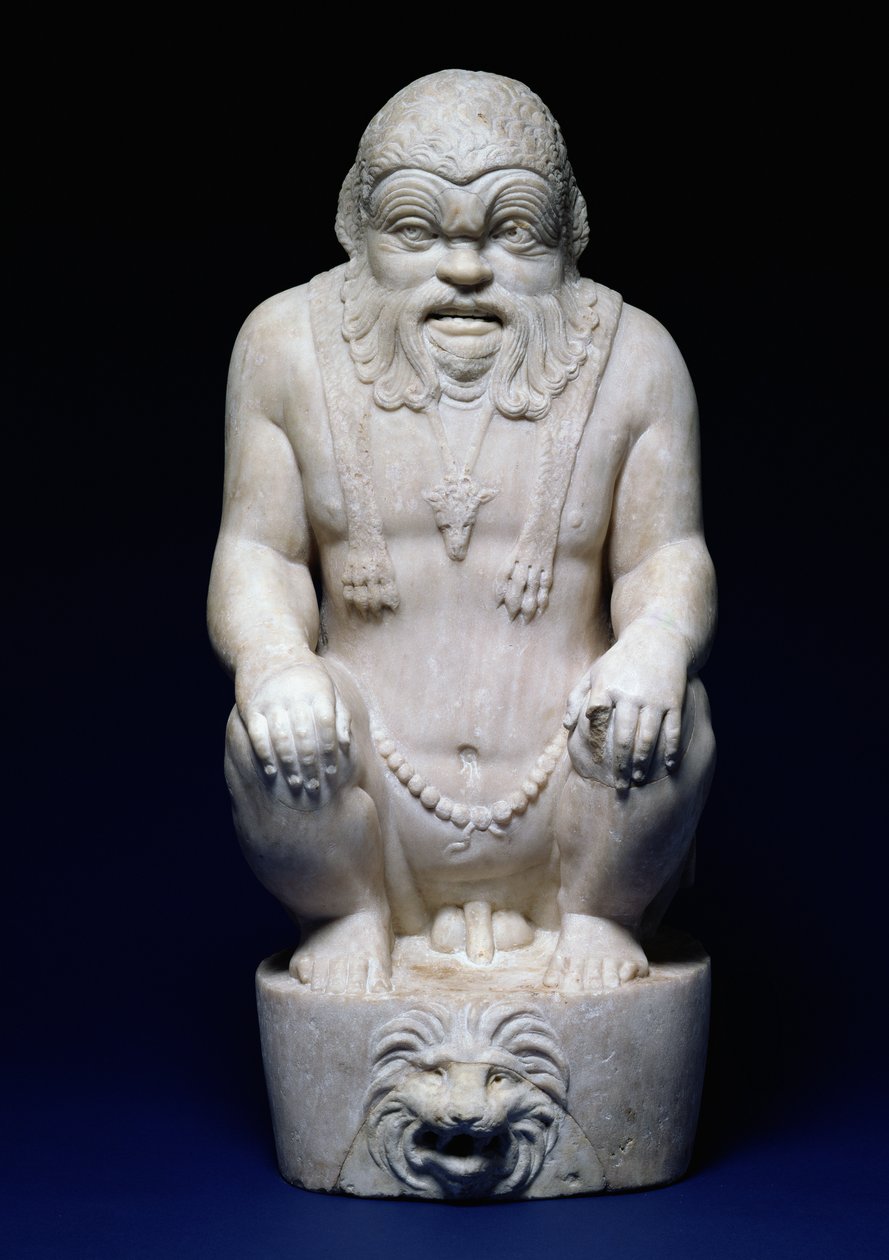 Der ägyptische Gott Bes, von einem Brunnen, römisch, ca. 130 n. Chr. von Hippolyte Lalaise Devéria