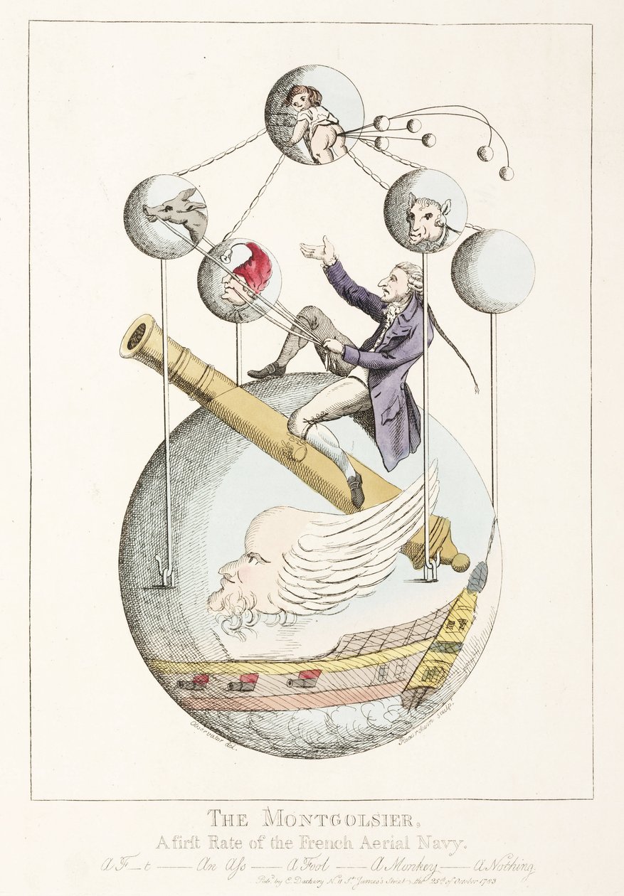 Der Montgolfier - Ein erstklassiges Schiff der französischen Luftmarine von Frederick (attr. to) Barnard