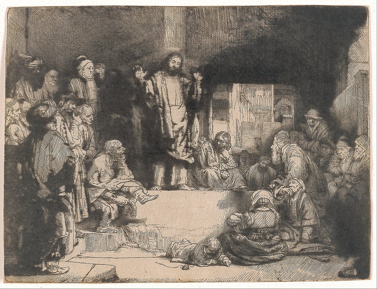 Christus predigt (La Petite Tombe) von Rembrandt van Rijn
