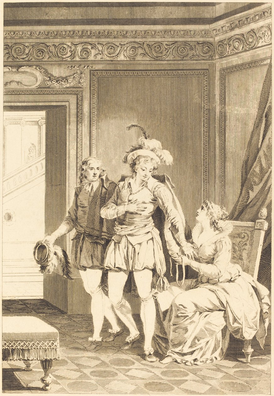 Joconde: Die Abreise von after Jean Jacques François Le Barbier I