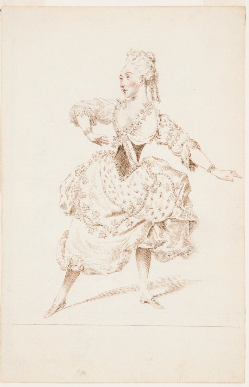 Eine Balletttänzerin, Mademoiselle Marie Allard von after Louis Carrogis, called Carmontelle
