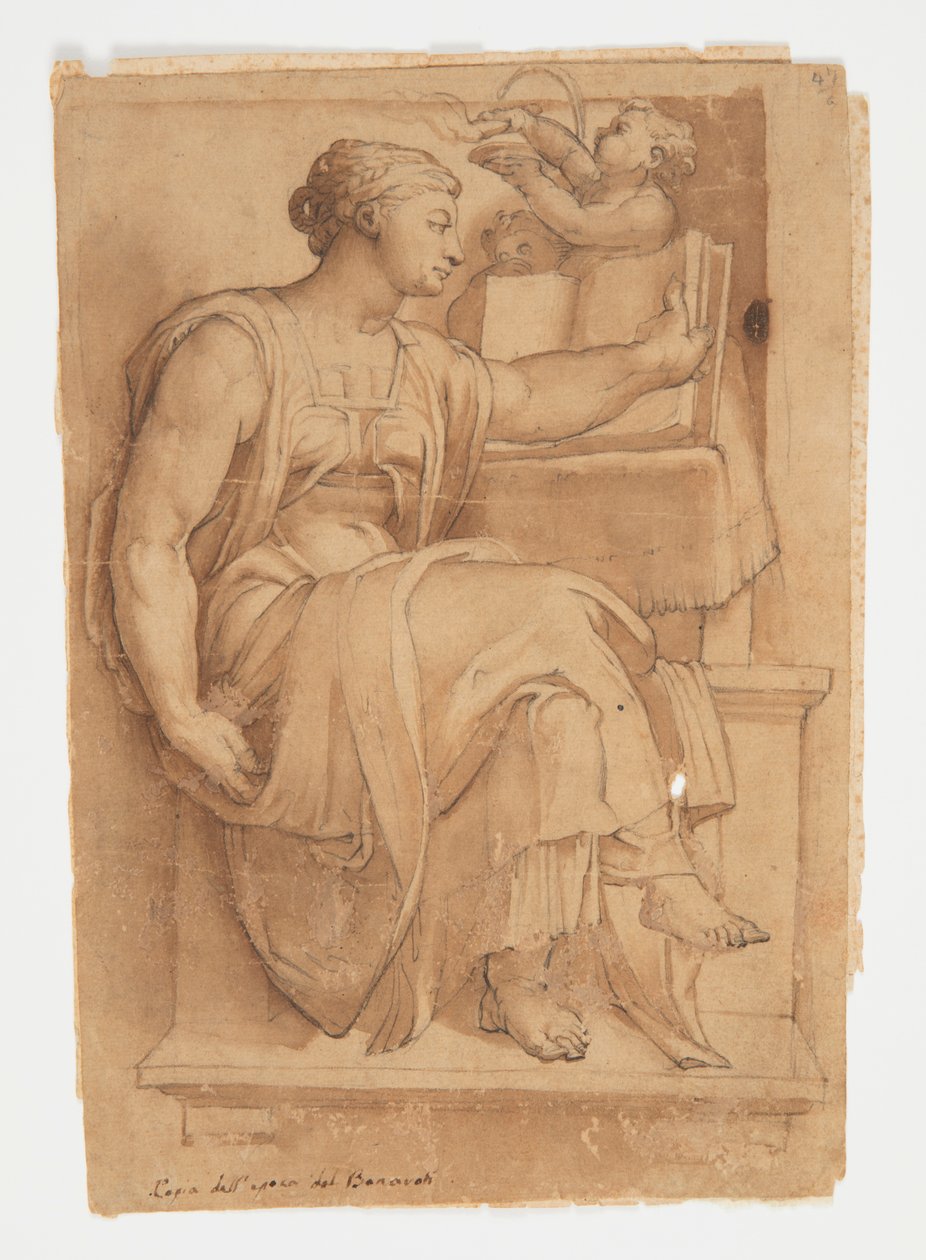Erythräische Sibylle von der Decke der Sixtinischen Kapelle, nach Michelangelo von after Michelangelo Buonarroti