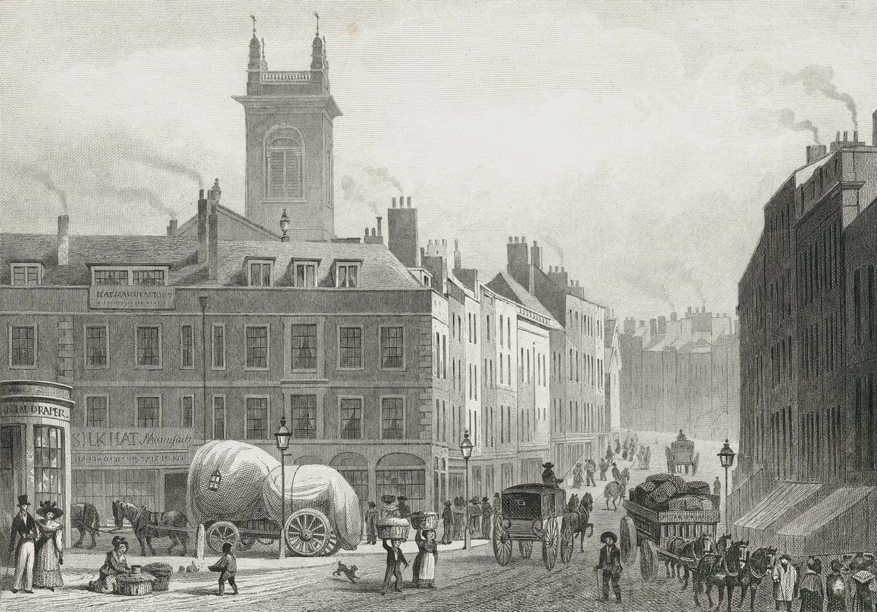 Holborn Bridge, 1831 von Thomas Hosmer after Shepherd