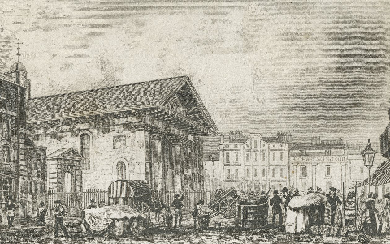 St Pauls Covent Garden, um 1810 von Thomas Hosmer after Shepherd