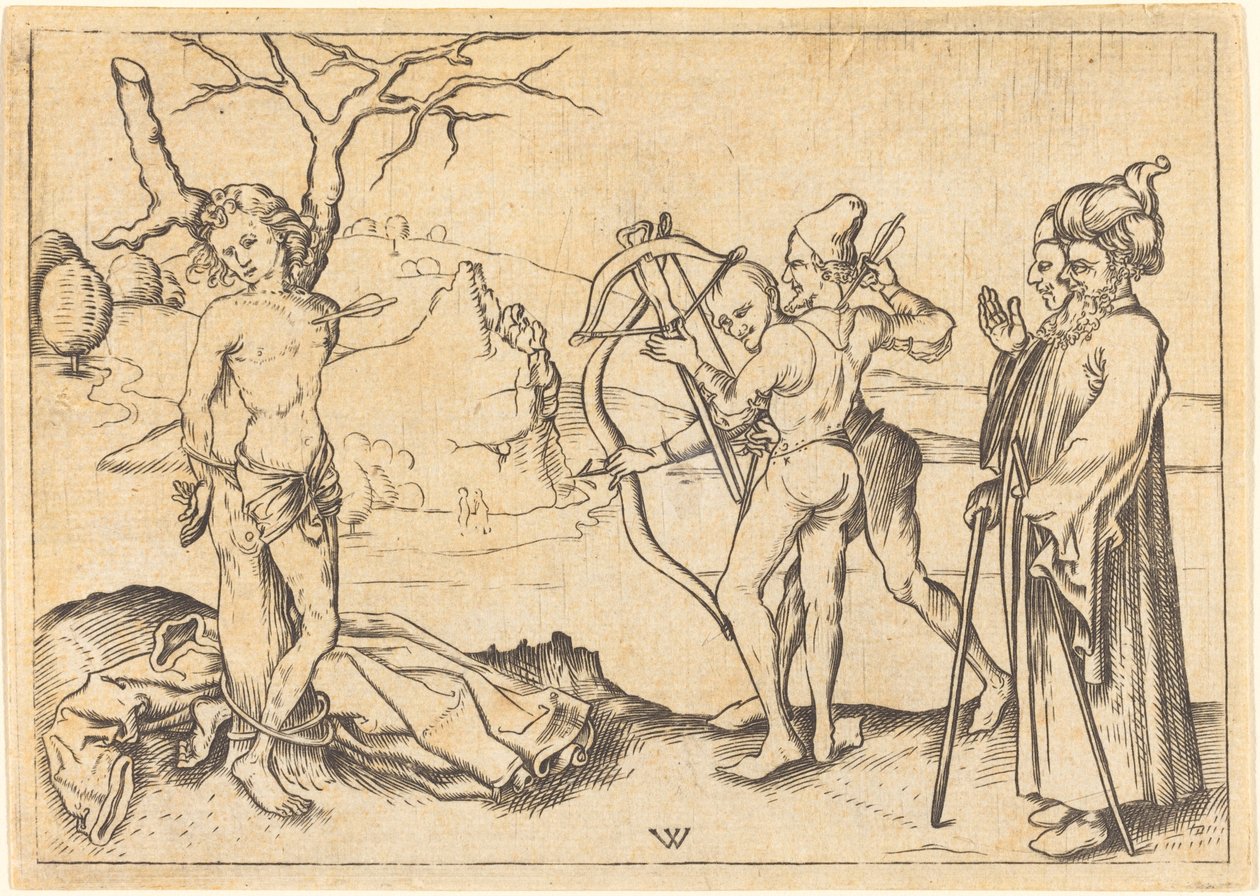 Martyrium des Heiligen Sebastian von after Wenzel von Olmutz