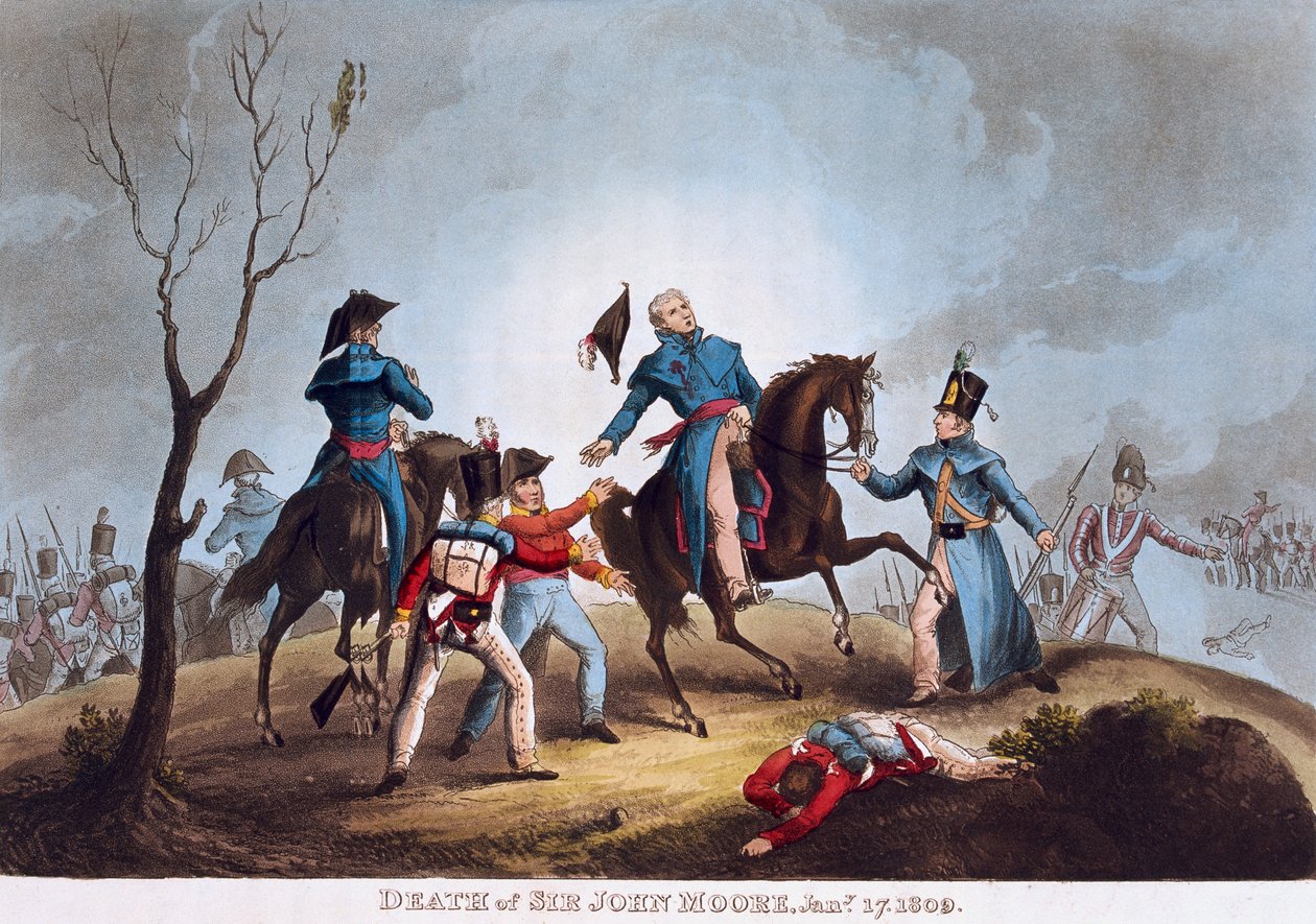 Tod von Sir John Moore, 17. Januar 1809 von after William Heath