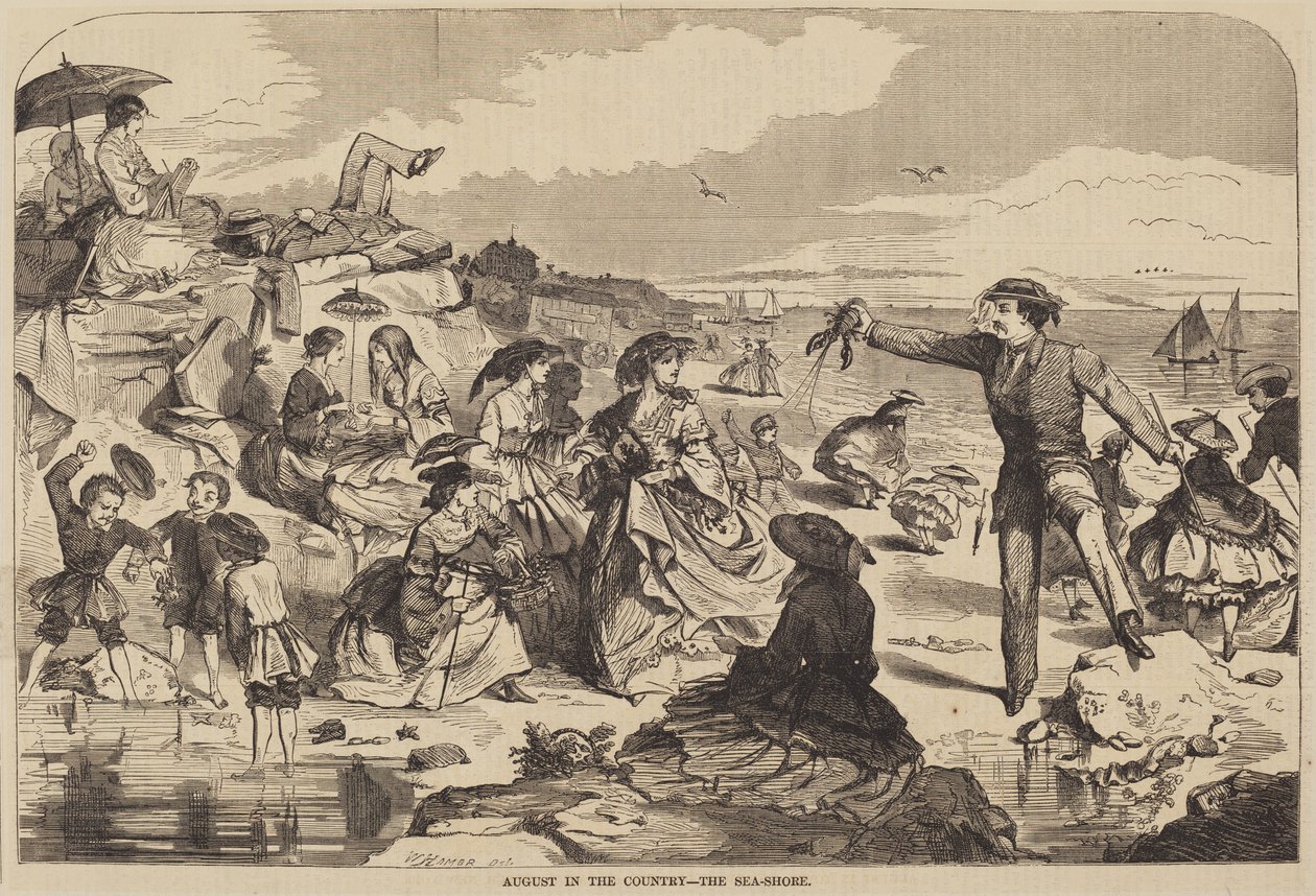 August auf dem Land - Die Küste von after Winslow Homer