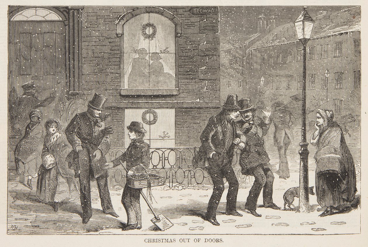 Weihnachten im Freien von after Winslow Homer
