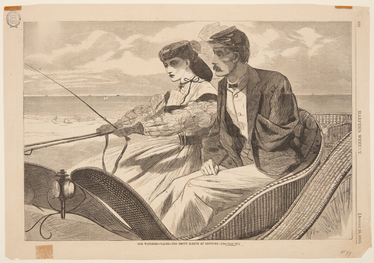 Unsere Badeorte - Der leere Ärmel in Newport von after Winslow Homer