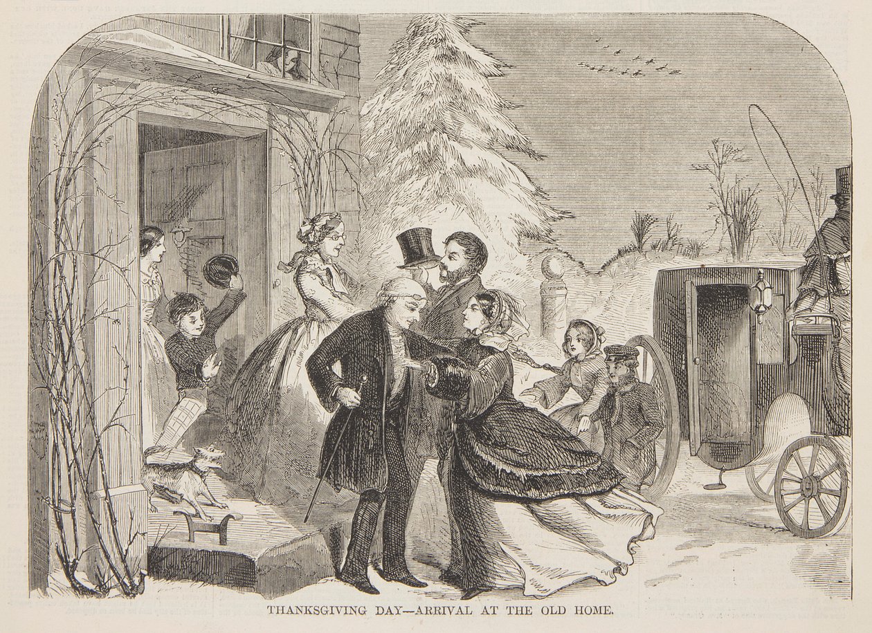 Erntedankfest – Ankunft im alten Heim von after Winslow Homer