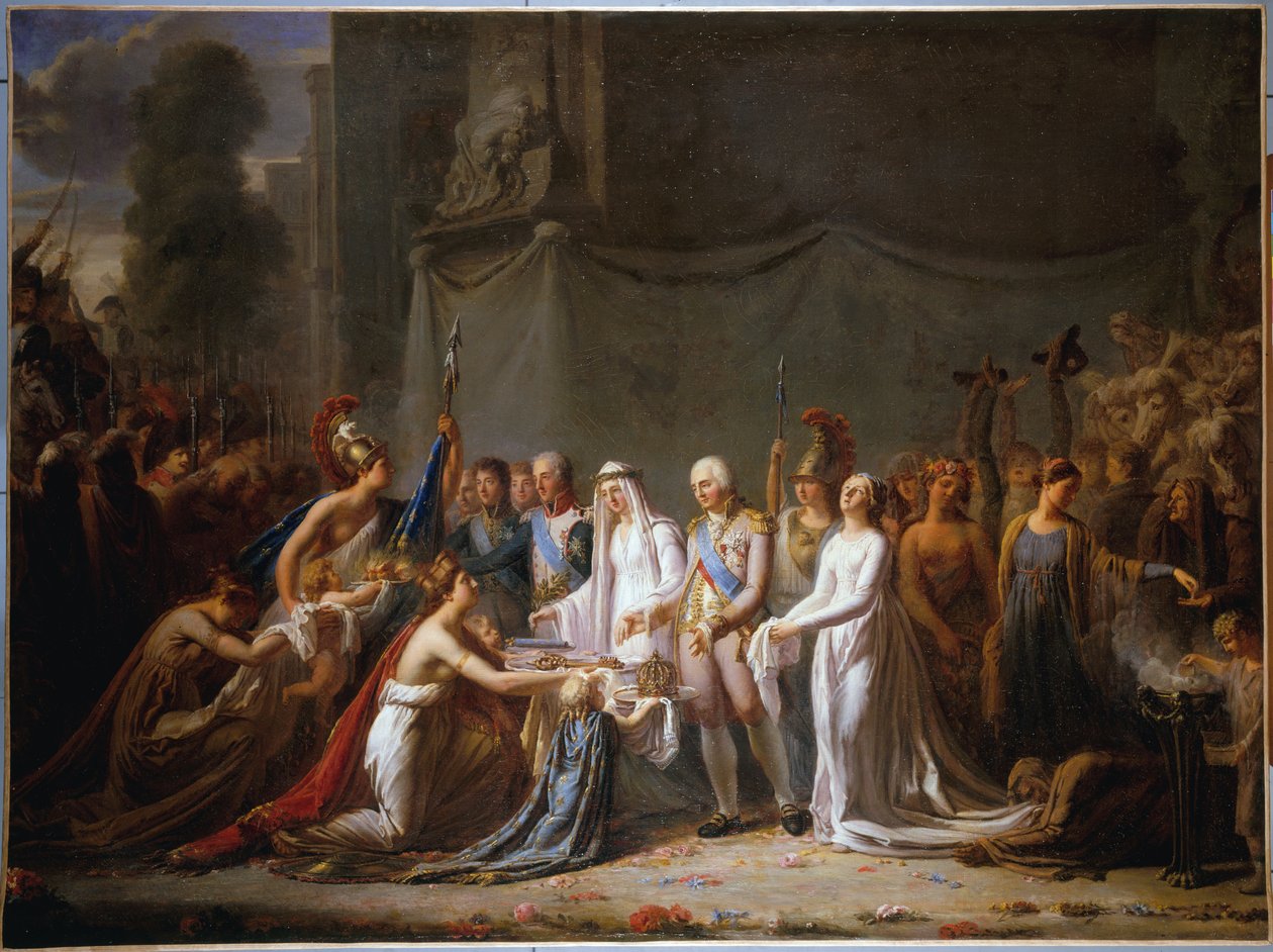 Allegorie des Einzugs von Ludwig XVIII. in Paris, am 3. Mai 1814 von anonymous 