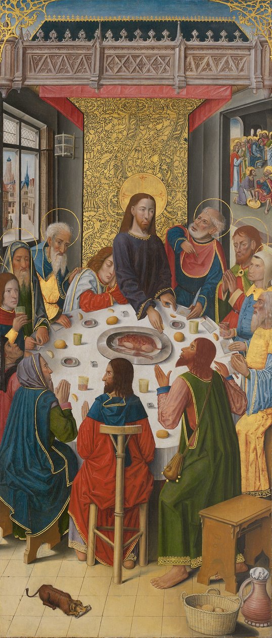 Tafeln vom Hochaltar der Kartause von Saint-Honoré, Thuison-les-Abbeville: Das letzte Abendmahl von anonymous 