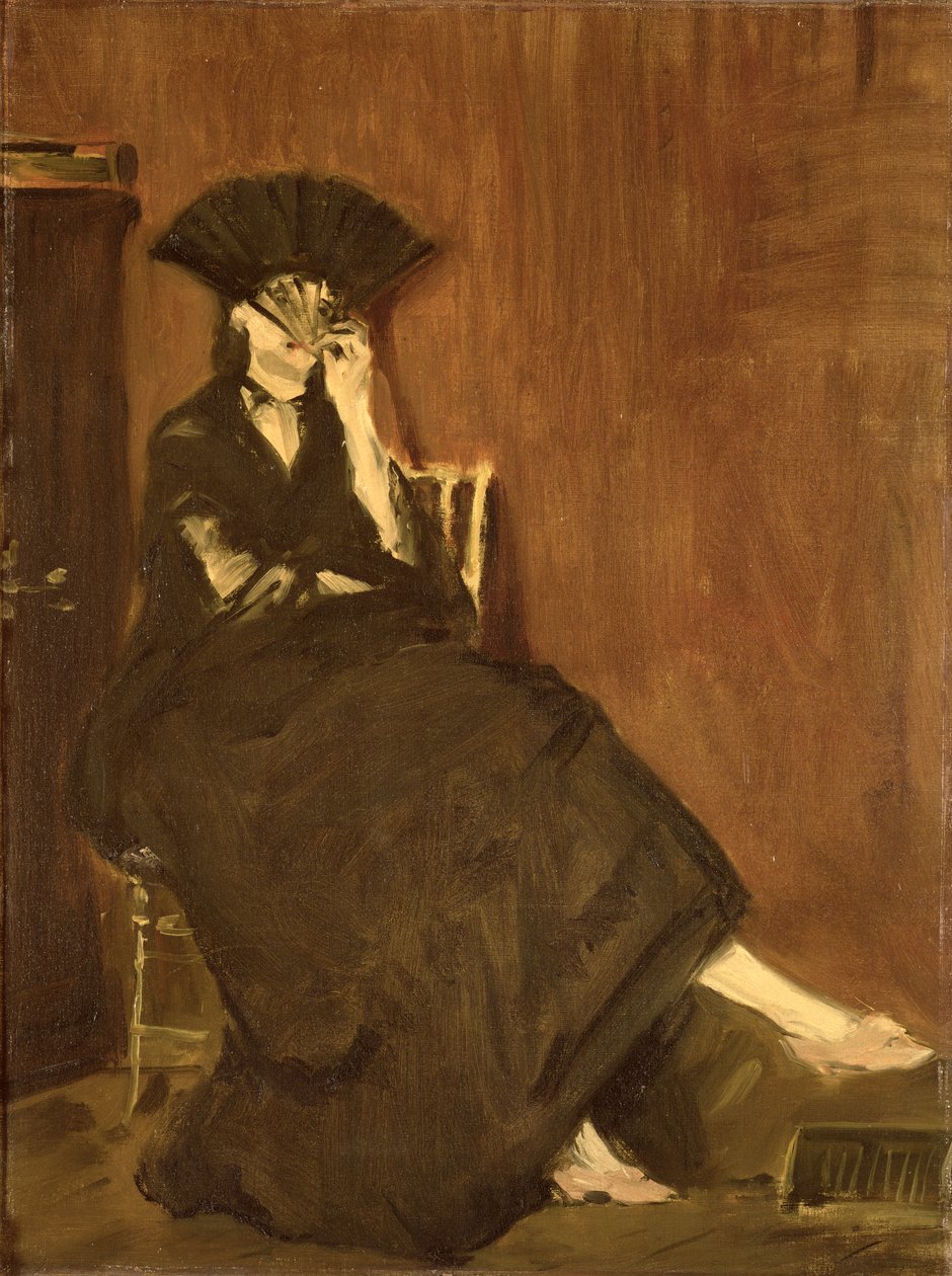Berthe Morisot (1841-95) mit einem Fächer, 1872 von Édouard Manet