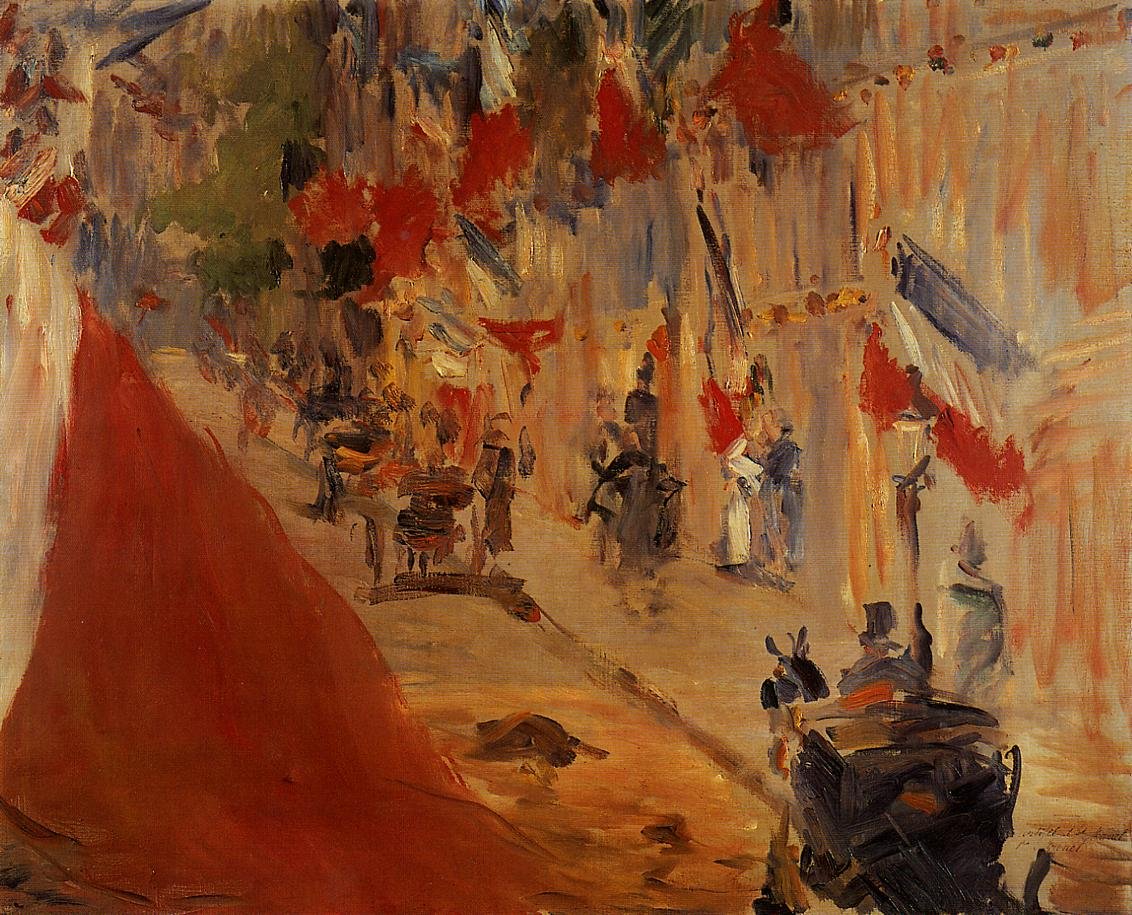 Die Rue Mosnier mit Fahnen von Édouard Manet