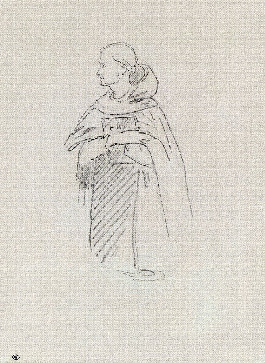 Der kniende Heilige Bernhard, ein Buch haltend von Édouard Manet