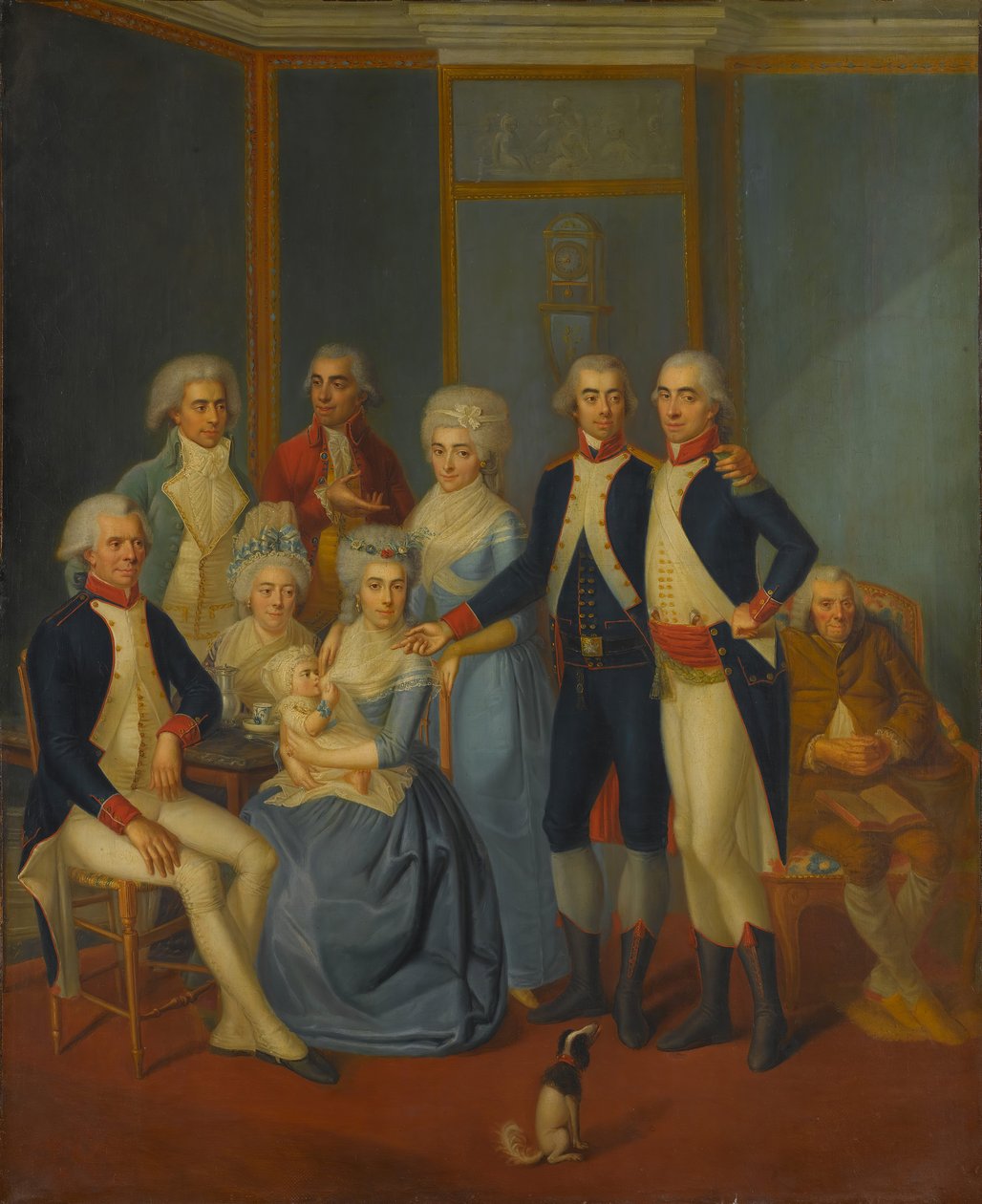 Porträt einer Militärfamilie, ca. 1789-90 von early 19th century painter.