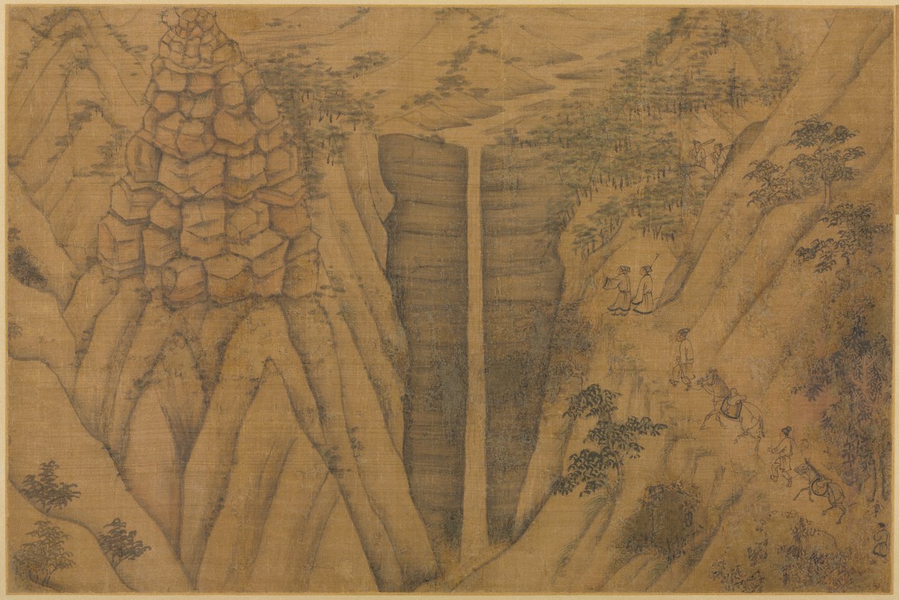 Wohnung in den Longmian ("Schlafender Drache") Bergen von follower of Li Gonglin