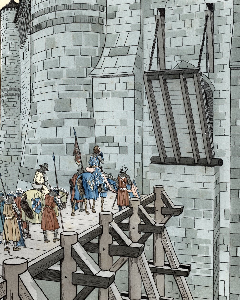 Hundertjähriger Krieg: Philippe VI. von Valois bittet um Asyl im Château de Broye (1346) von pseudonym for Onfray de Breville Jacques Job