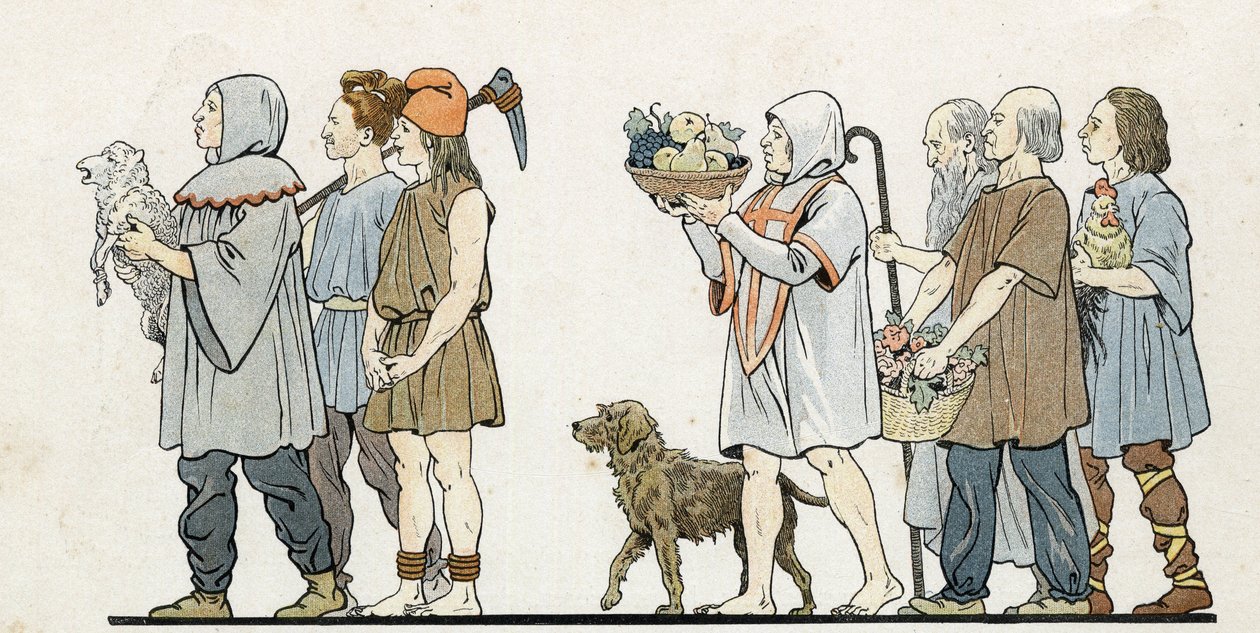 In „Frankreich, seine Geschichte erzählt von G. Montorgueil, illustriert von Job“ 1896. Private Sammlung. von pseudonym for Onfray de Breville Jacques Job