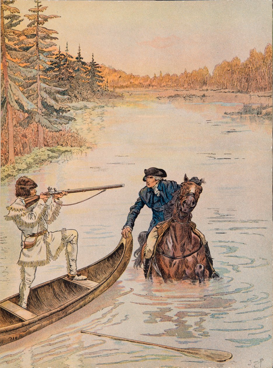 Jacques Marie Gaston Onfroy de Breville - Georges Washington spielt den Jagdwächter auf seinen Ländereien von pseudonym for Onfray de Breville Jacques Job