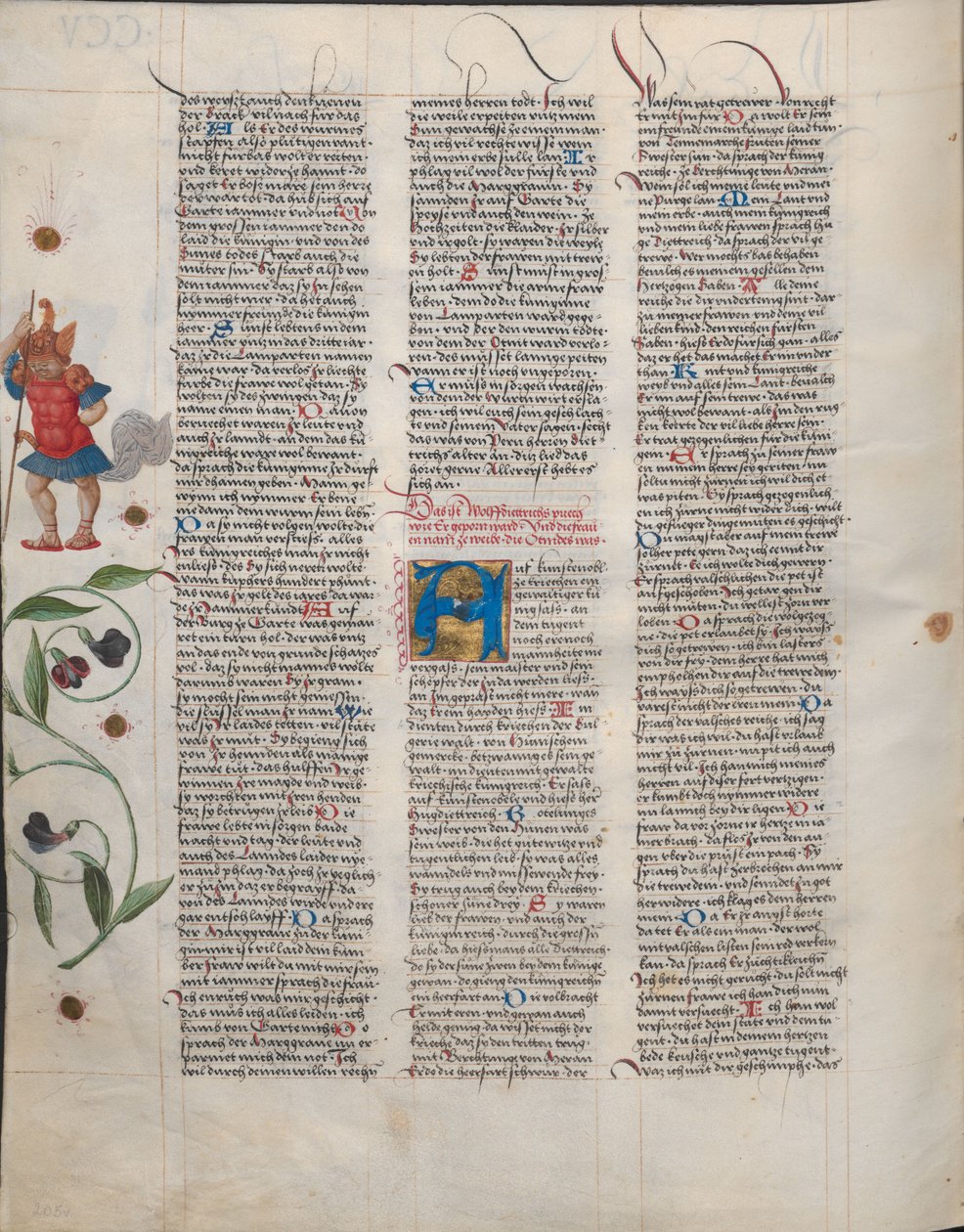 Das Ambraser Heldenbuch, Folio 220v mit dem Beginn von Wolfdietrich von Österreichische Nationalbibliothek,