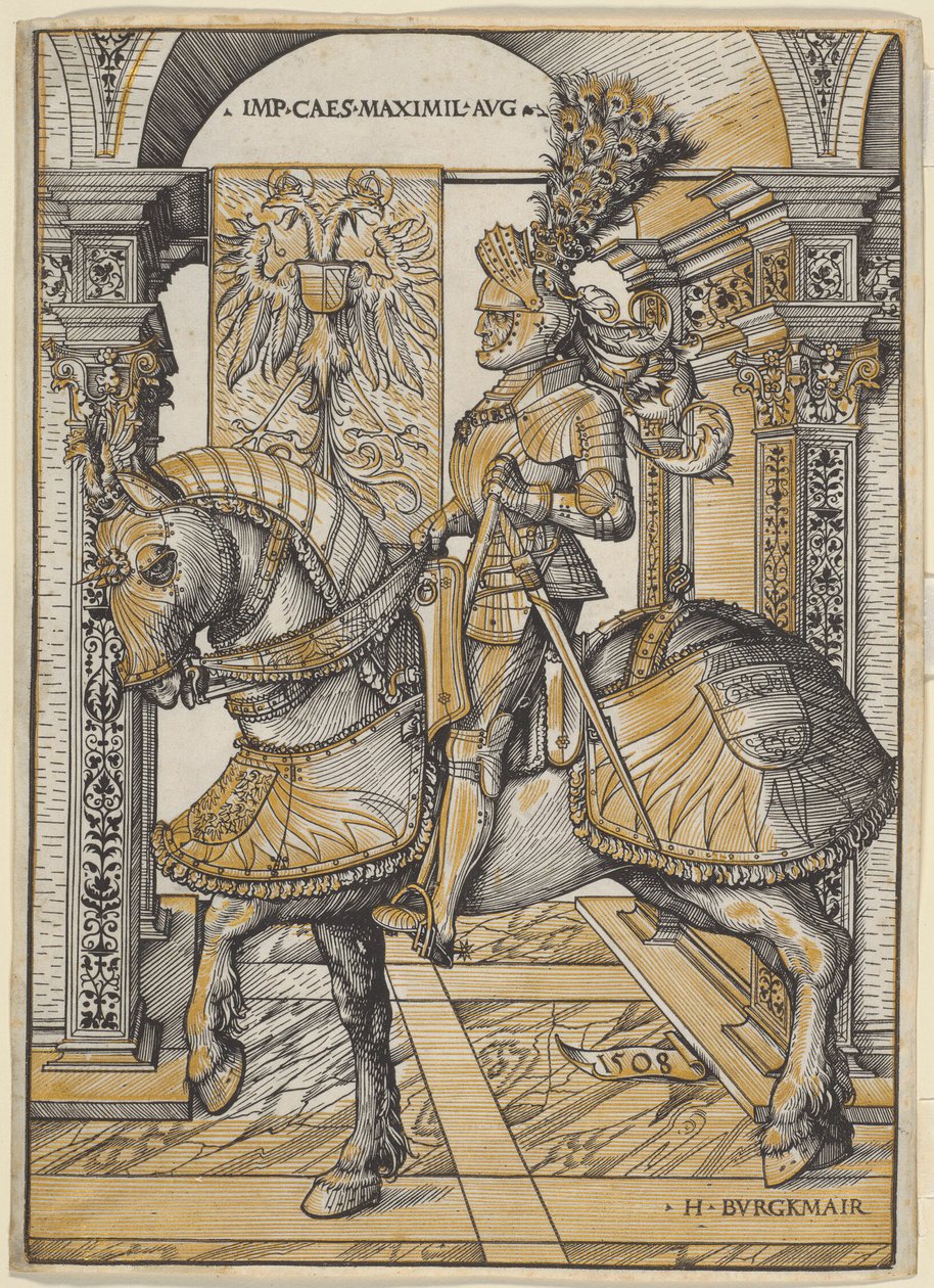 Reiterporträt des Kaisers Maximilian I. von the Elder Hans Burgkmair