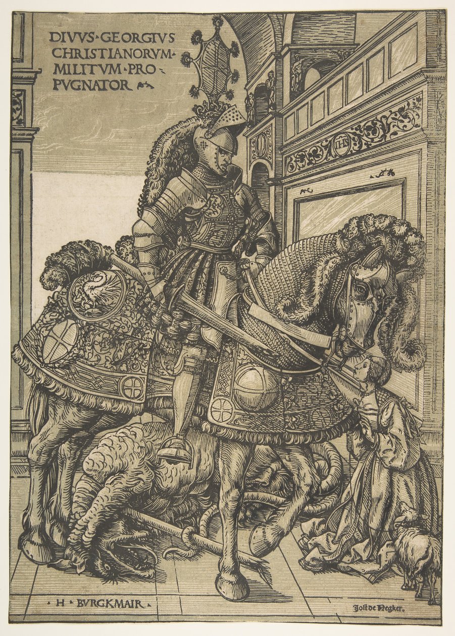 Sankt Georg zu Pferd, 1508-1518 von the Elder Hans Burgkmair