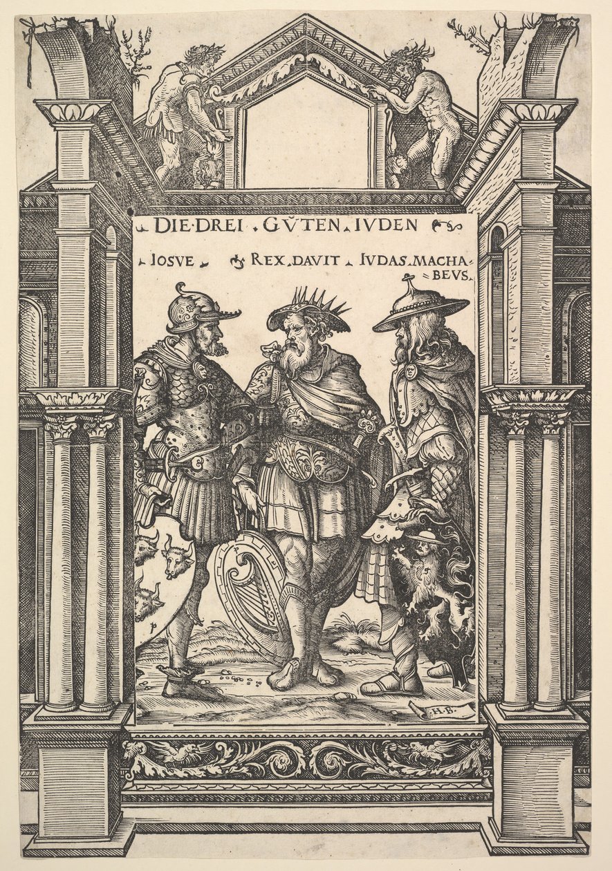 Die drei jüdischen Helden, aus Helden und Heldinnen von the Elder Hans Burgkmair