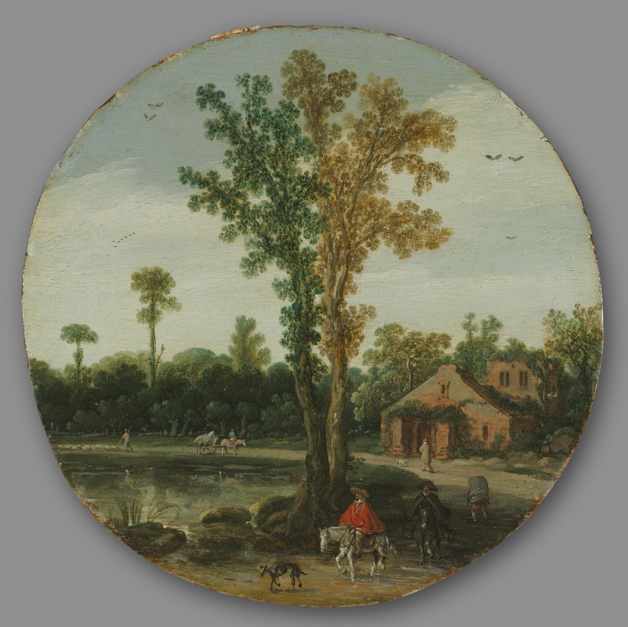 Reisende an einem See, 1625 von van de Velde Esaias